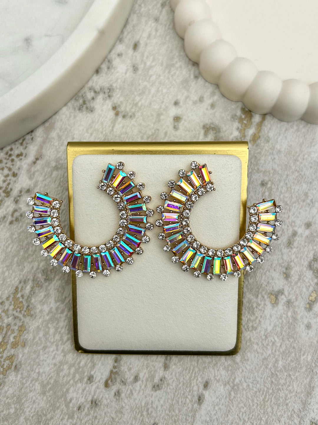 Mother Of Pearl Cluster Earrings