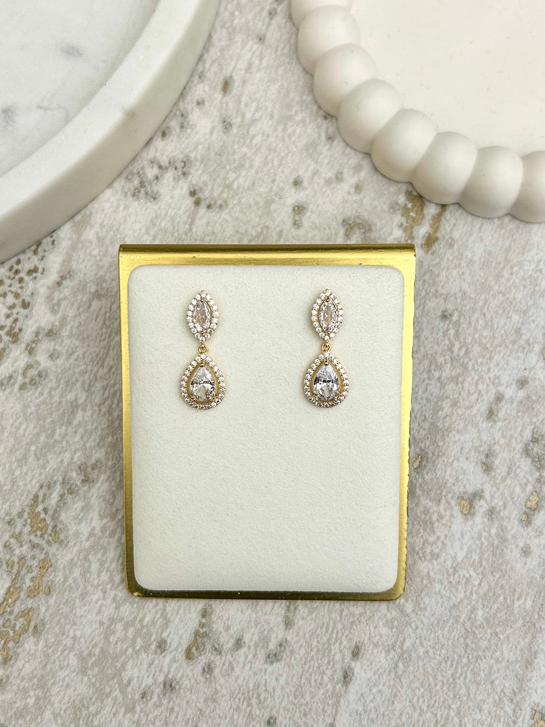 Gold Pear Drop Earrings