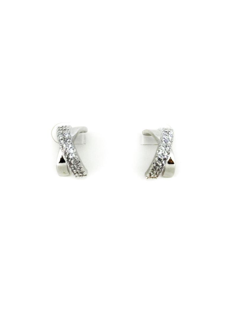 Diamante Cross Earrings