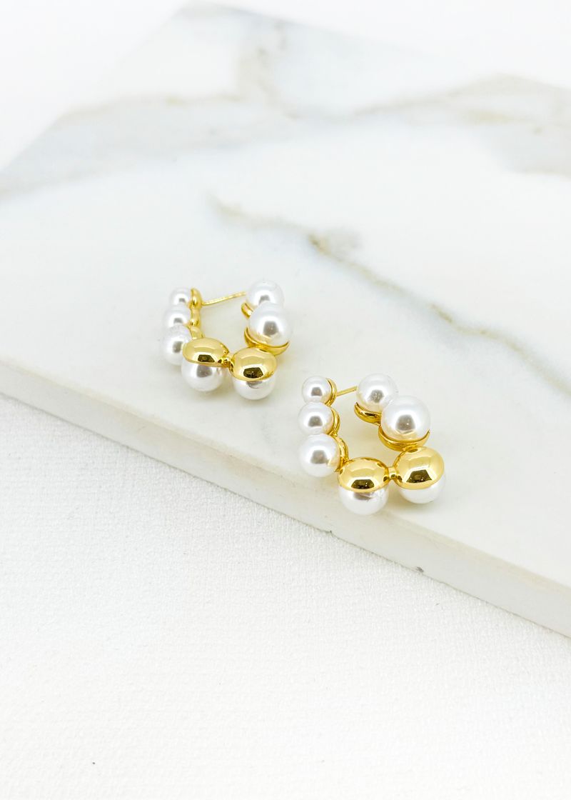 Pearl Hoop Earrings