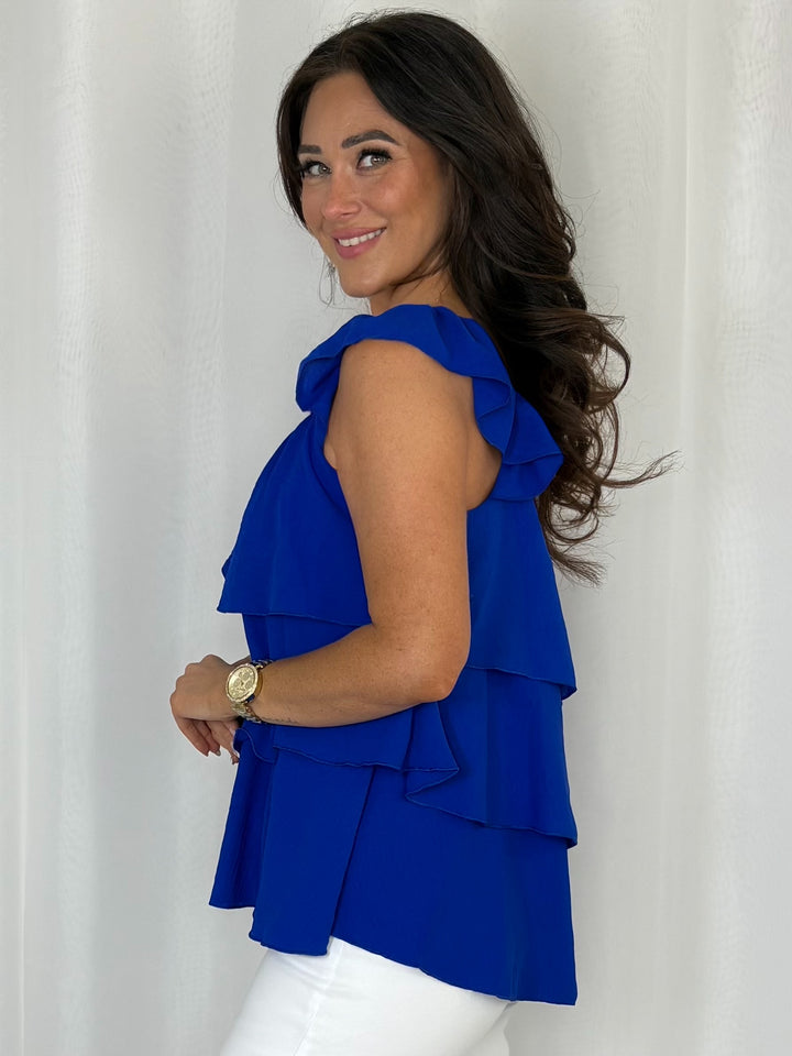 Frill Strap Tiered Top (11 Colours)