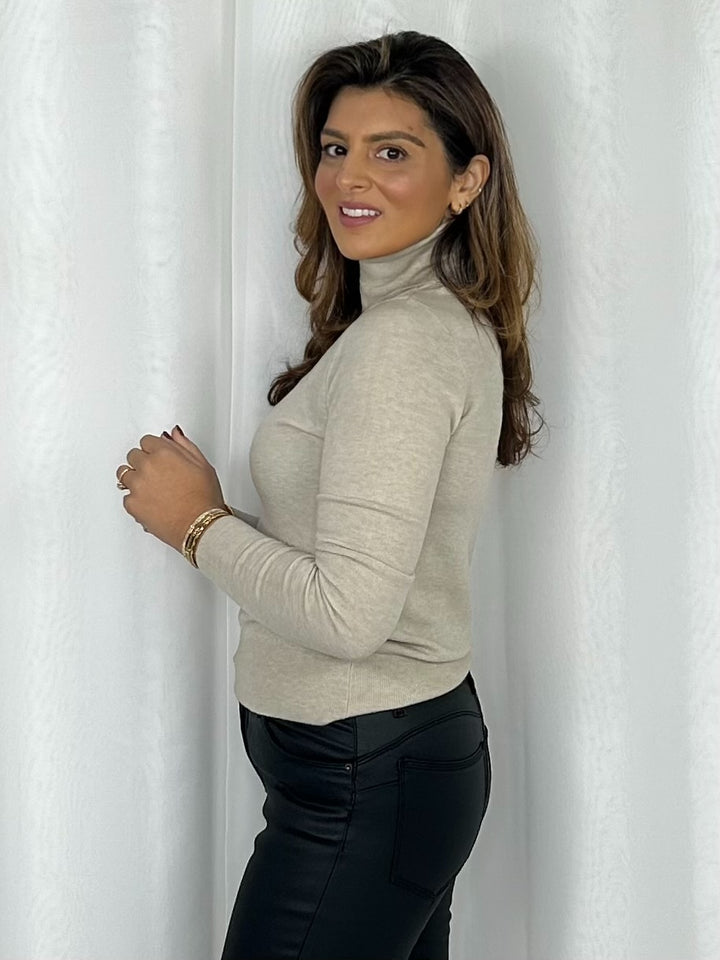 Soft Knit Turtle Neck Long Sleeve Top (4 Colours)