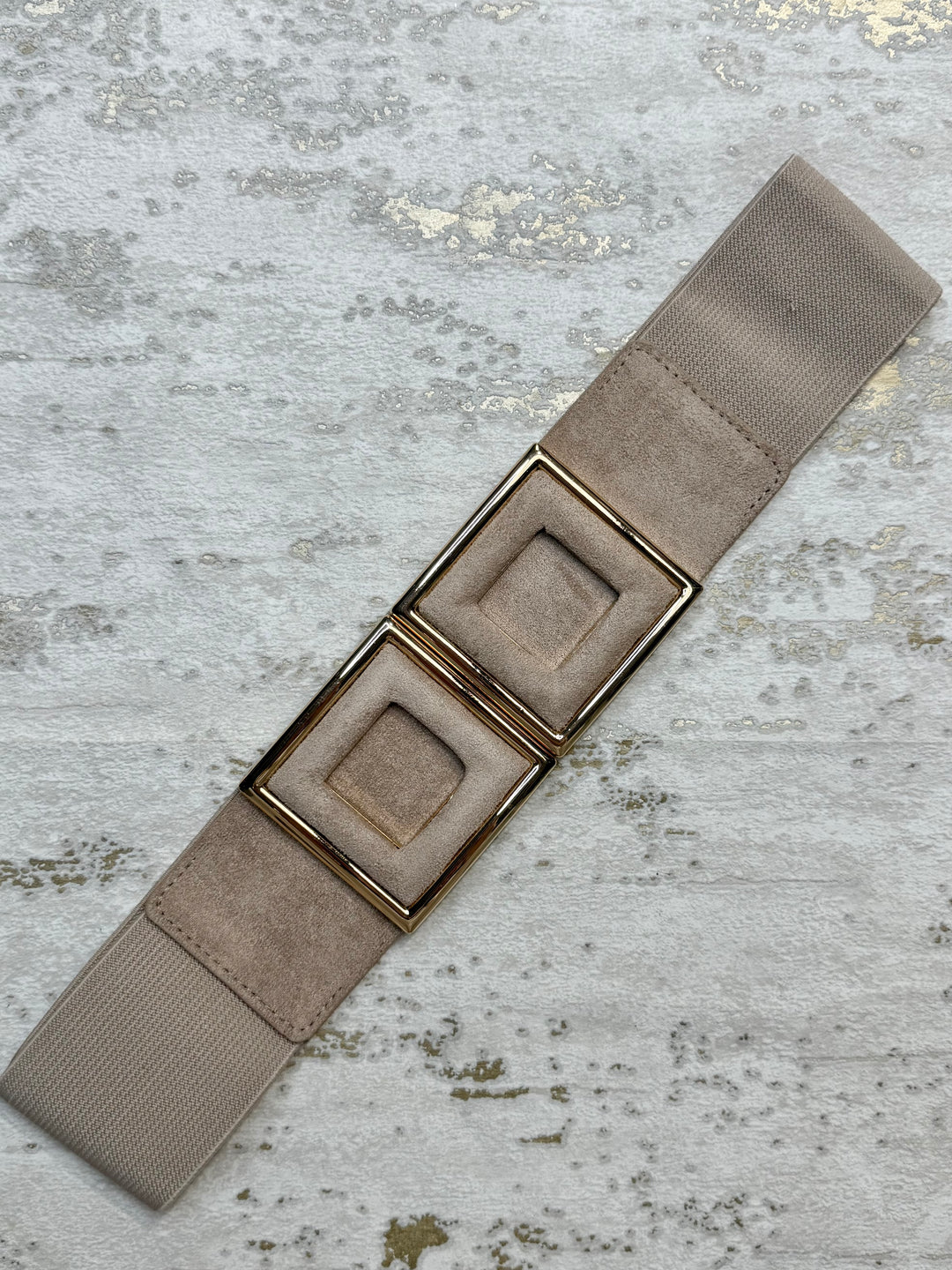 Suedette Squared Detail Interlock Belt (5 Colours)
