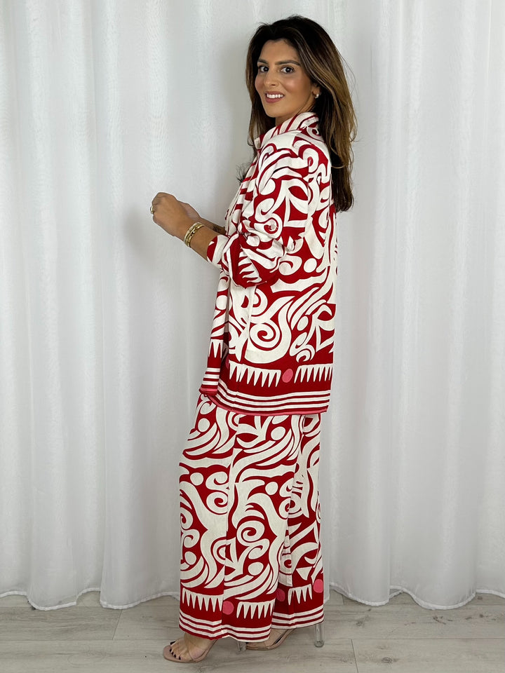 Multi Patterned Shirt & Trouser Co-Ord (4 Colours)