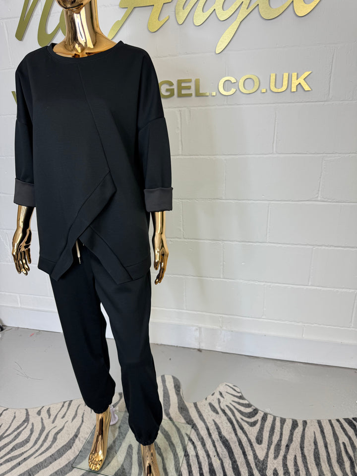 Cross Front Detail Cuffed Tracksuit ( 7 Colour)