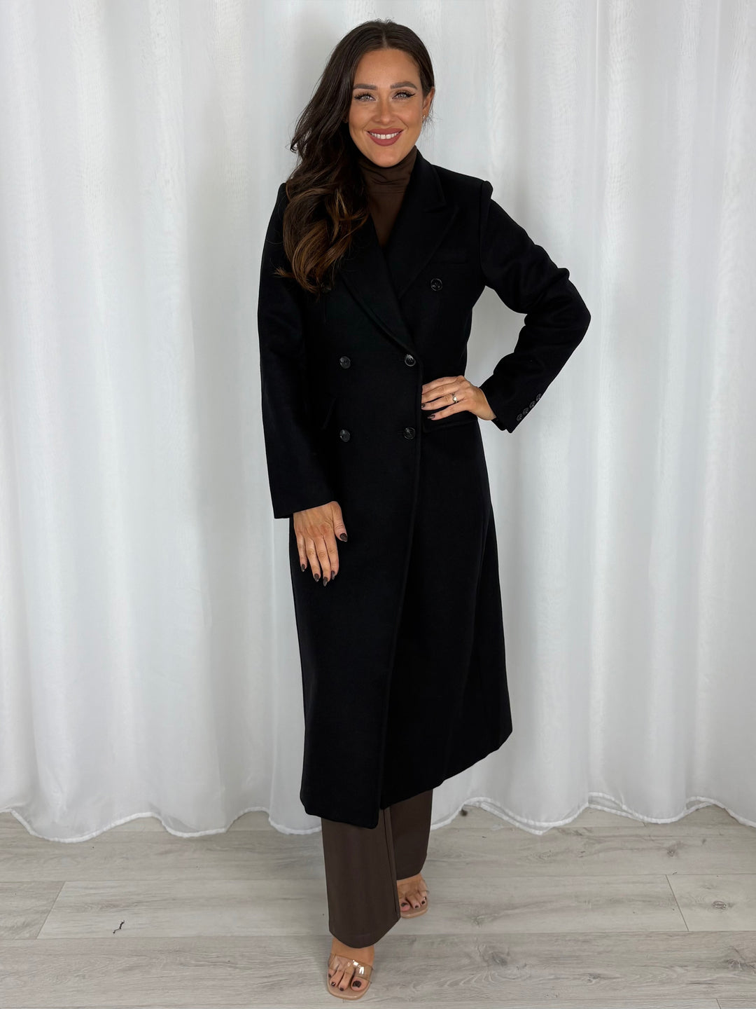 Classic Double Breasted Longline Coat