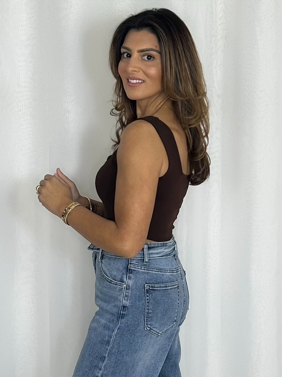 Square Neck Basic Crop Top (4 Colours)