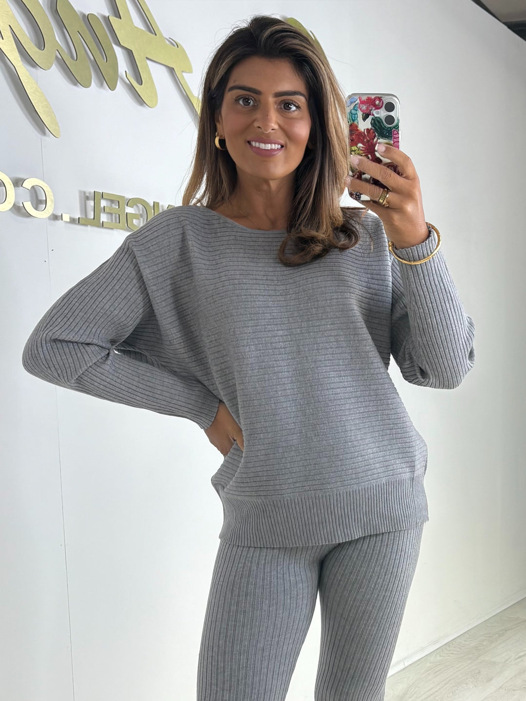 Ribbed Round Neck Legging Trouser Co-ord (4 Colours)