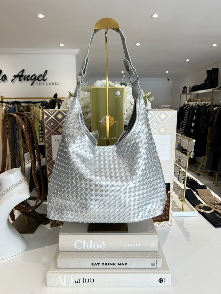 Woven Slouch Shoulder Bag (4 Colours)