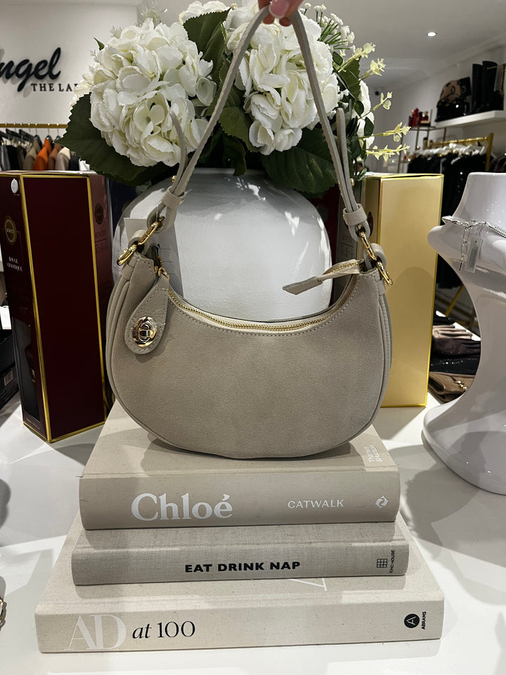 Genuine Leather Gold Detail Hardware Shoulder Bag (5 Colours)