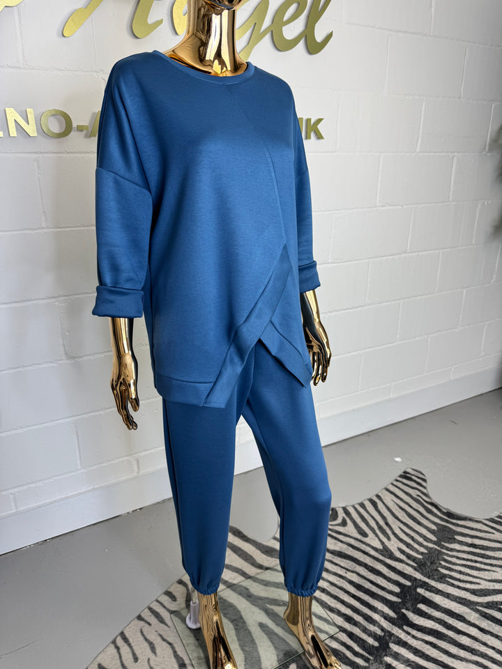 Cross Front Detail Cuffed Tracksuit ( 7 Colour)