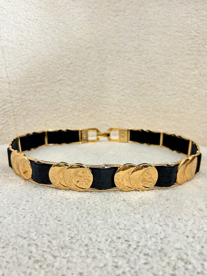 Gold Disc Elasticated Belt (2 Colours)