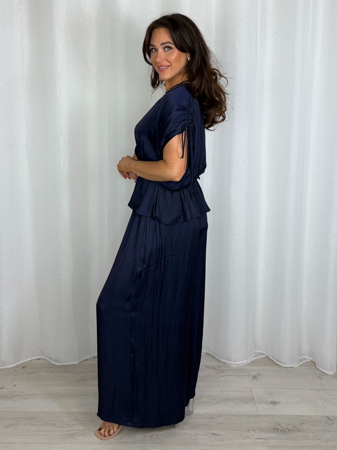 V-Neck Cinched Waist Top & Trouser Co-Ord (3 Colours)