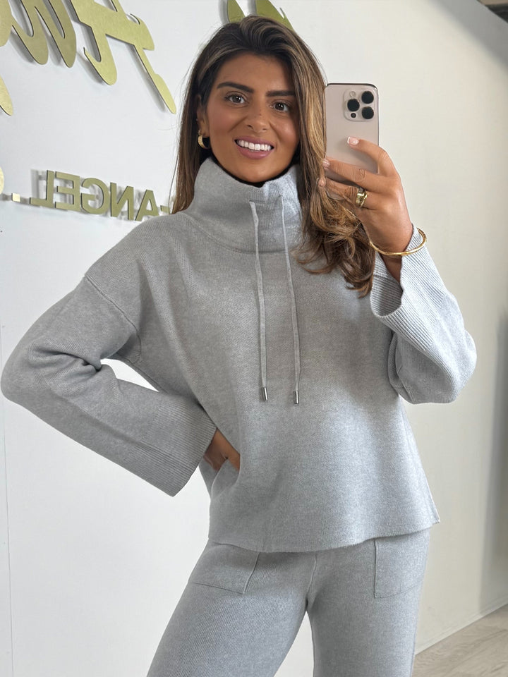 Luxury Soft Knit Funnel Neck Jumper & Trouser Co-ord (5 Colours)