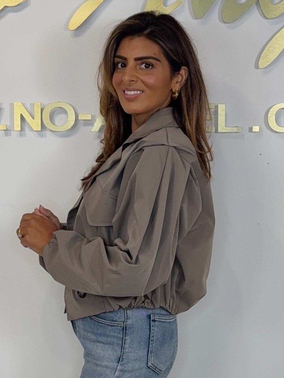 Balloon Style Double Breasted Collared Parker Jacket (3 Colours)