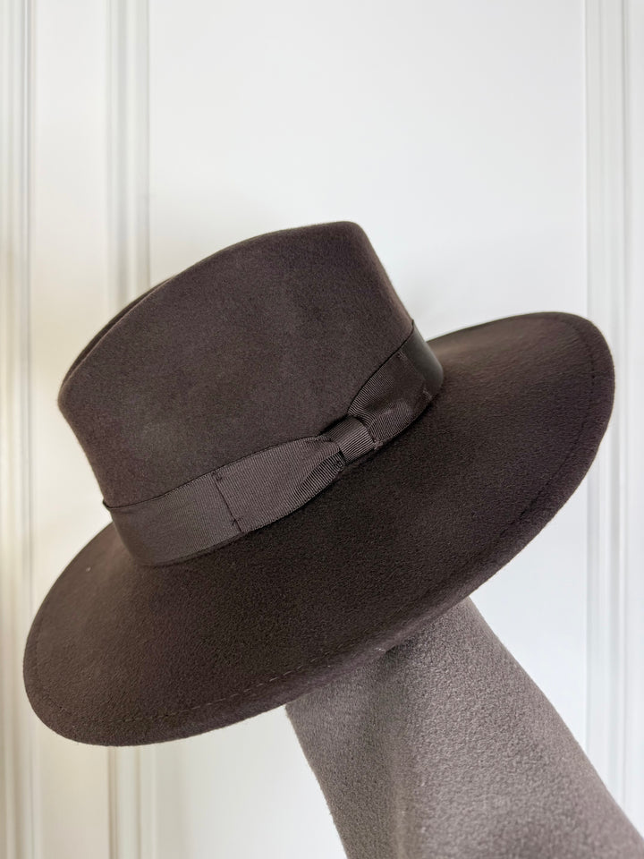 Bow Rim Wool Fedora Hat (5 Colours)