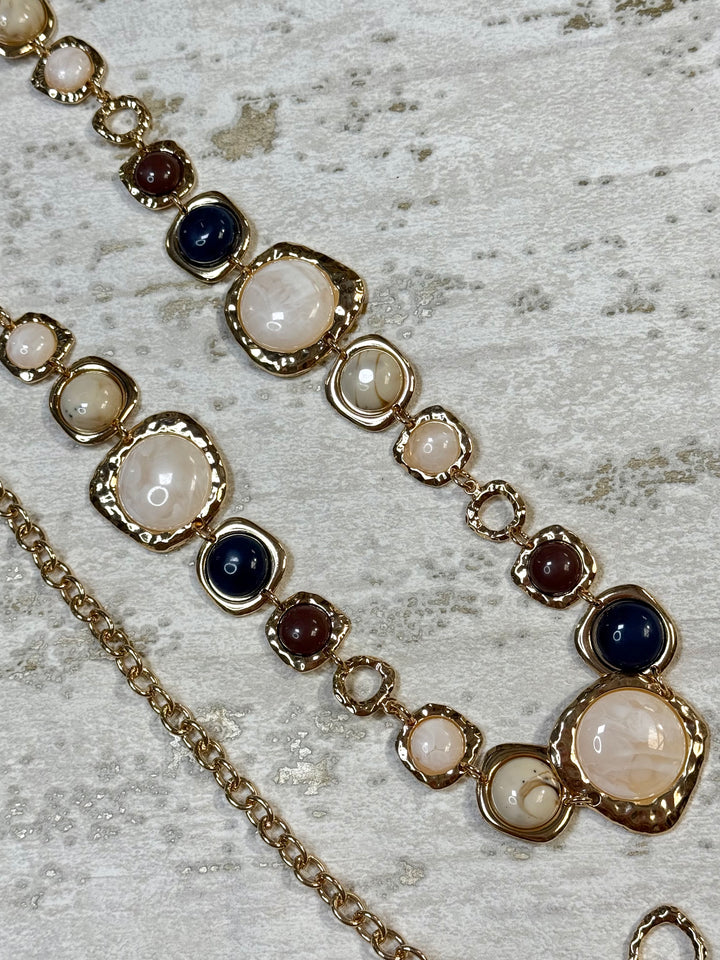Marble Stone Chain Belt