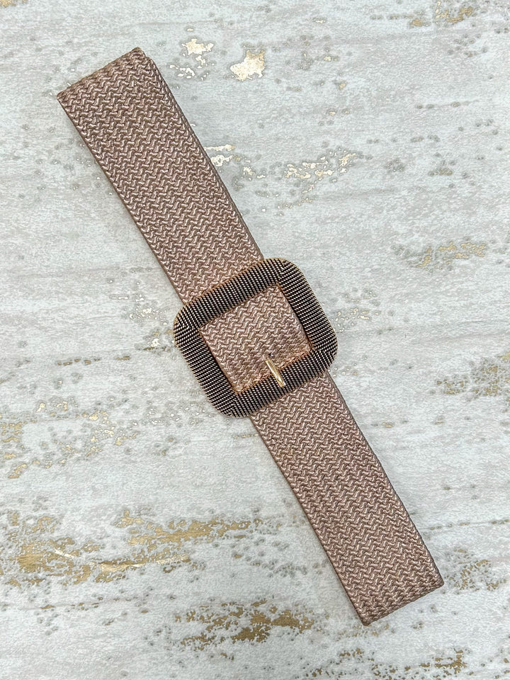 Woven Square Buckle Belts (6 Colours)