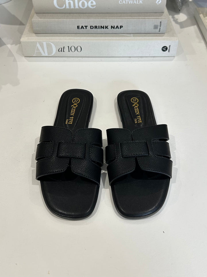 Faux Leather Sliders (2 Colours)