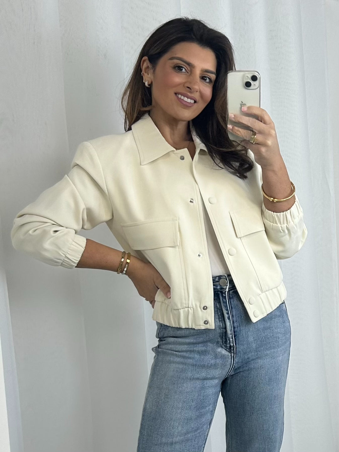 Collared Button Up Front Pocket Detail Jacket (5 Colours)