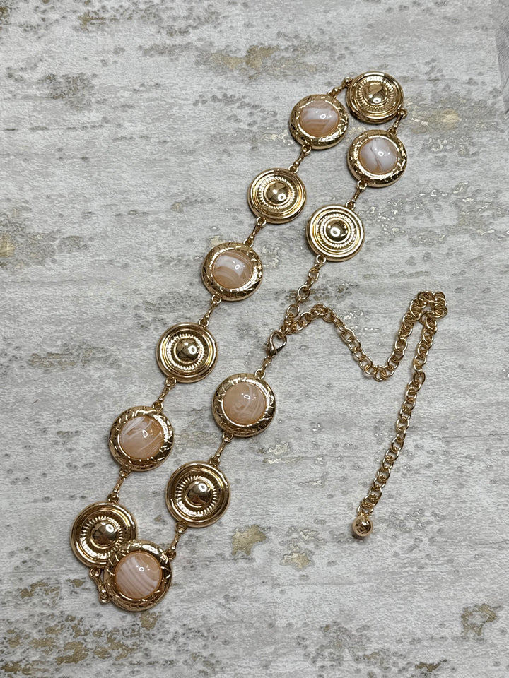 Gold Marble Disk Belt