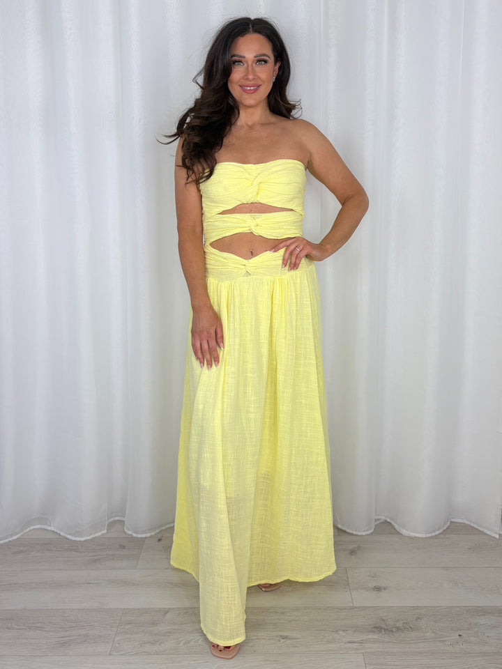 Knot Front Detail Bandeau Maxi Dress (5 Colours)