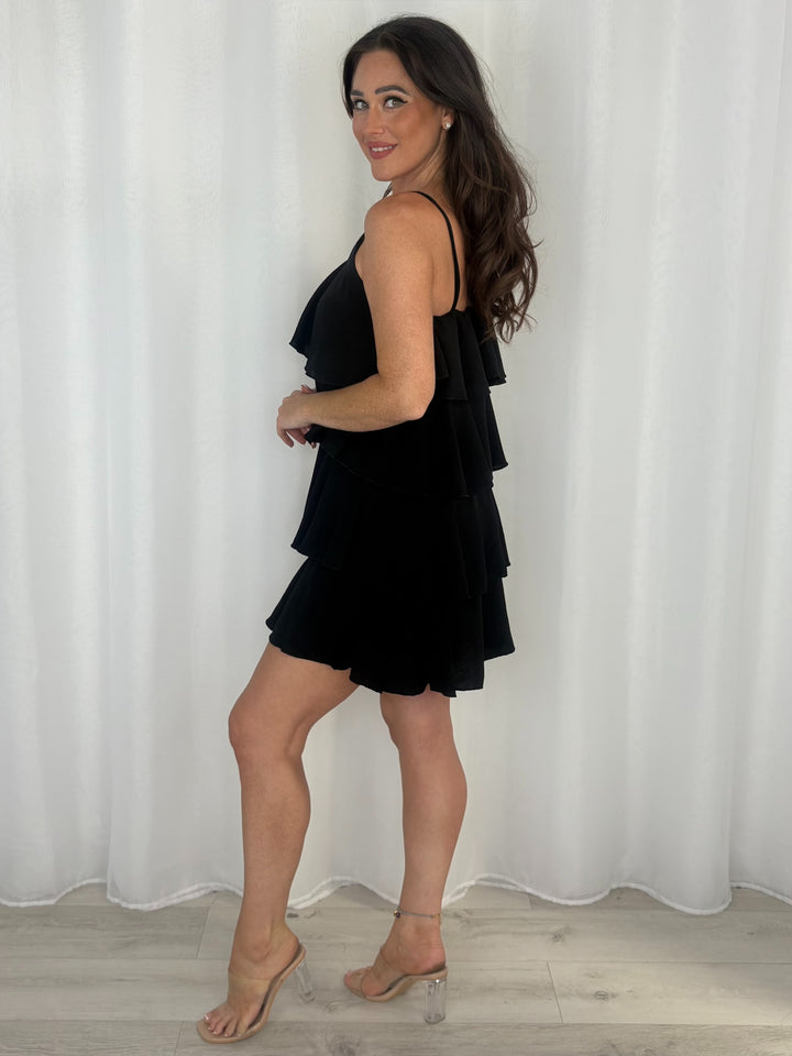 Layered Frill Strappy Midi Dress (9 Colours)