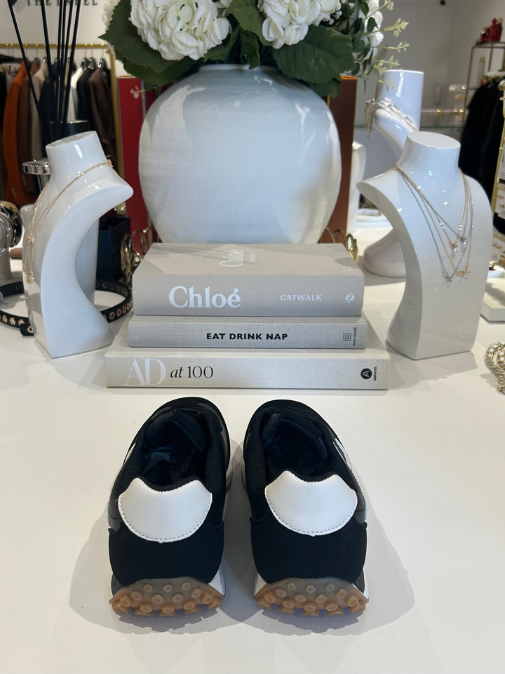 Faux Leather & Suede Swirl Design Trainers (2 Colours)