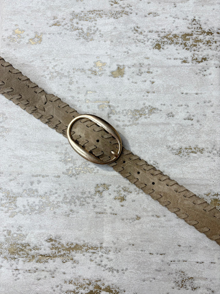 Thin Suedette Woven Trim Belt (7 Colours)