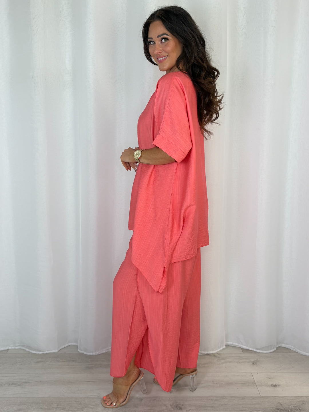 Oversized Top And Split Trouser Co-Ord (8 Colours)
