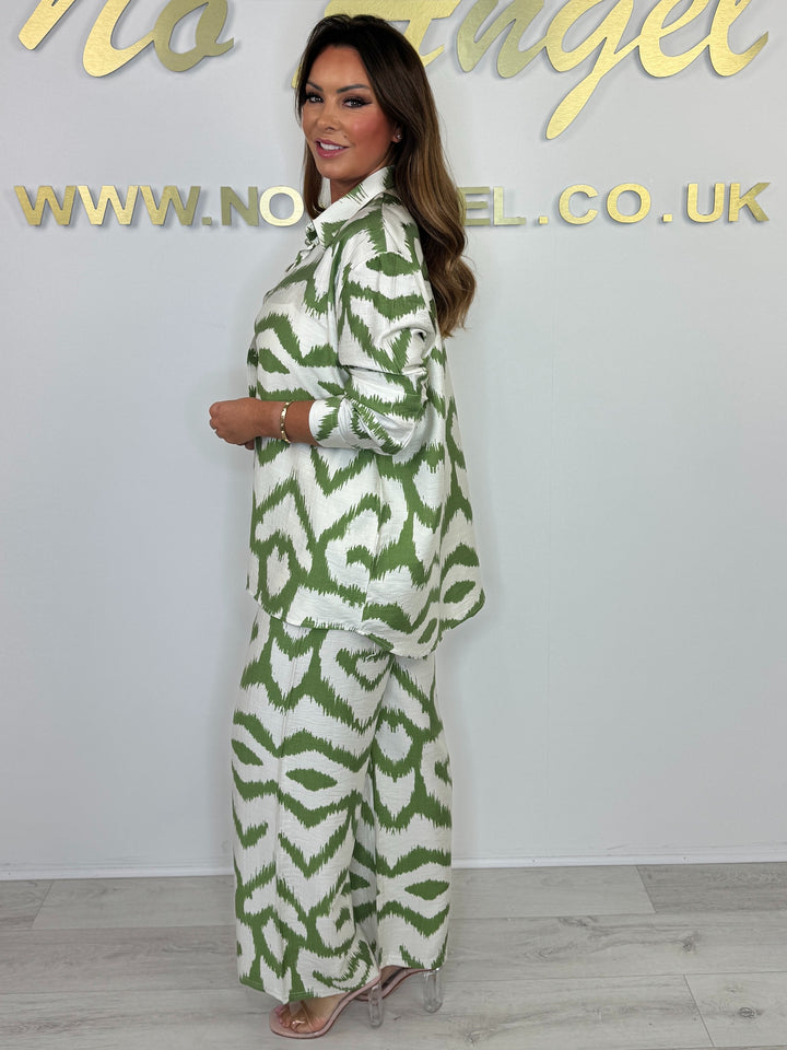 Printed Shirt & Trouser Co-Ord Set (6 Colours)