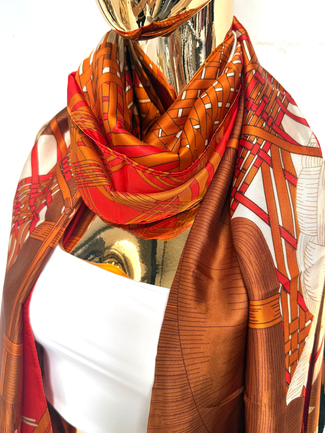 Orange Horse Scarf