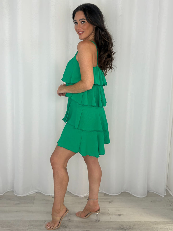 Layered Frill Strappy Midi Dress (9 Colours)