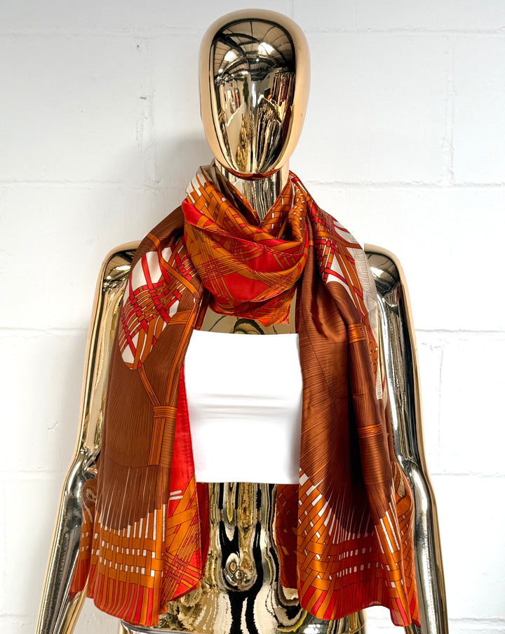 Orange Horse Scarf