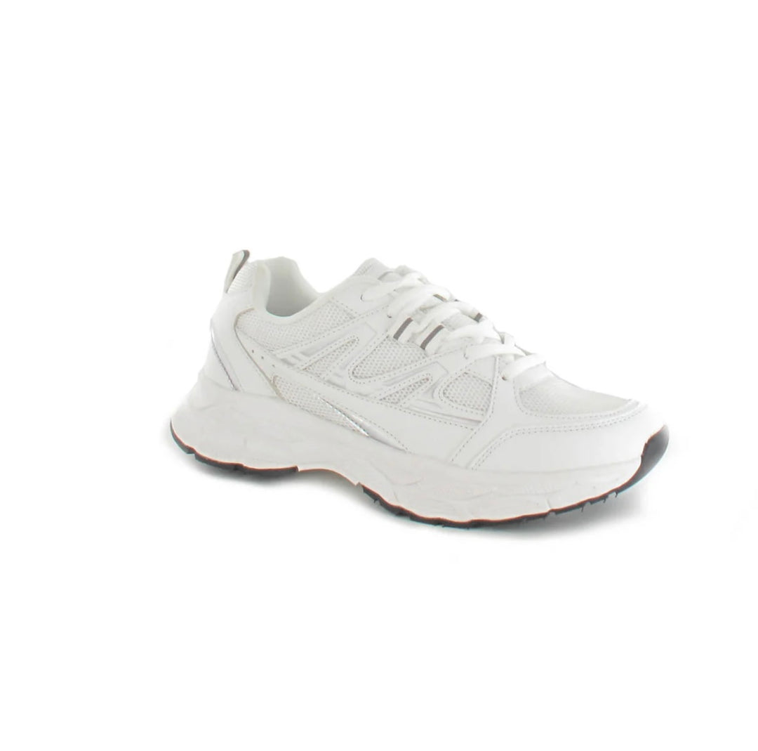 White Silver Detail Lace Up Trainers