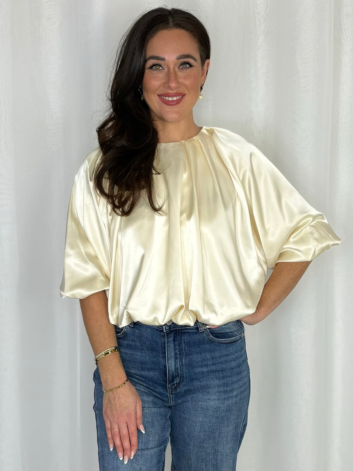 Cream Puff Ball Blouse