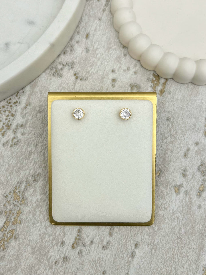 Diamante Small Stone Studs (2 Colours)