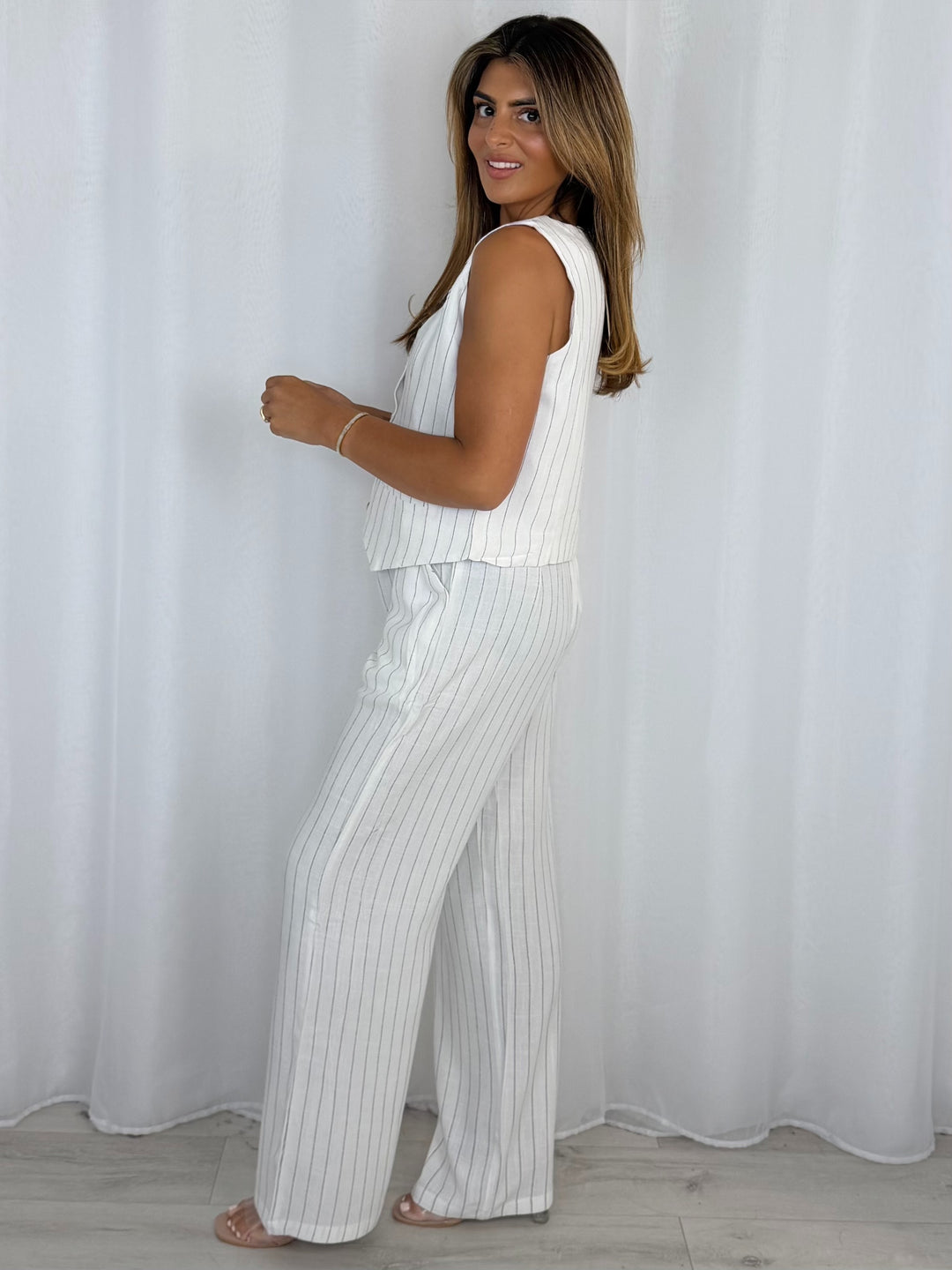 Pinstripe Waistcoat And Trouser Co-Ord (2 Colours)