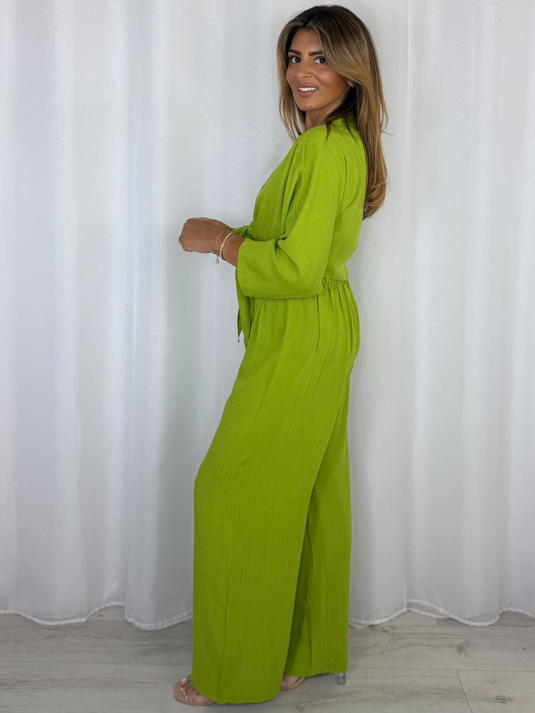 Tie Up Top & Trouser Co-Ord (8 Colours)