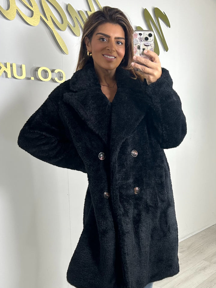 Midi Length Teddy Coat (3 Colours)