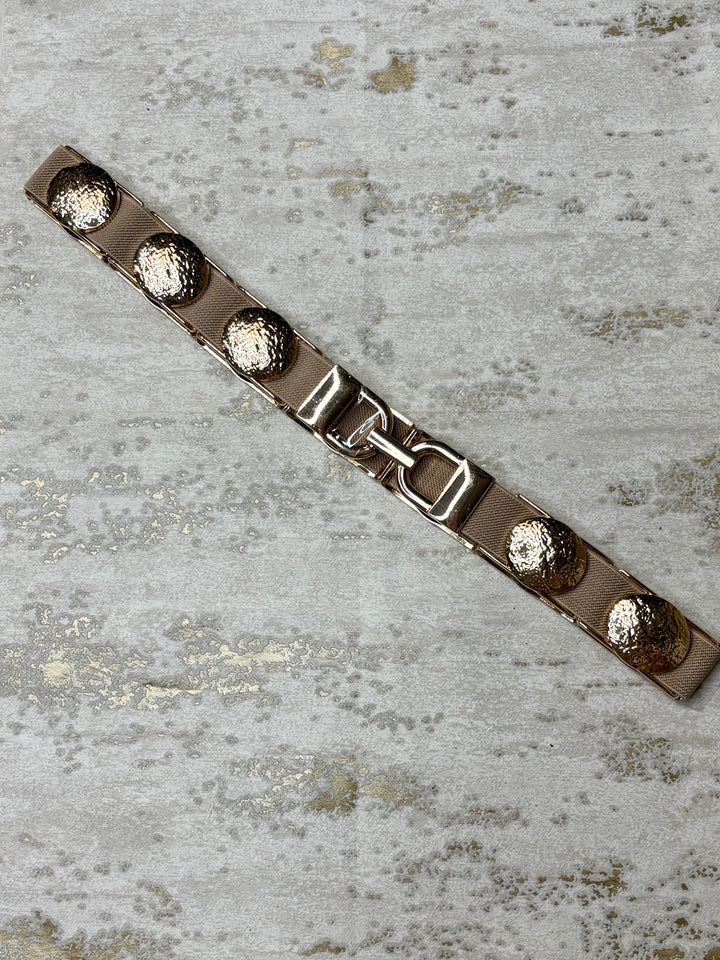 Half Moon Gold Disk Elastic Belt (3 Colours)