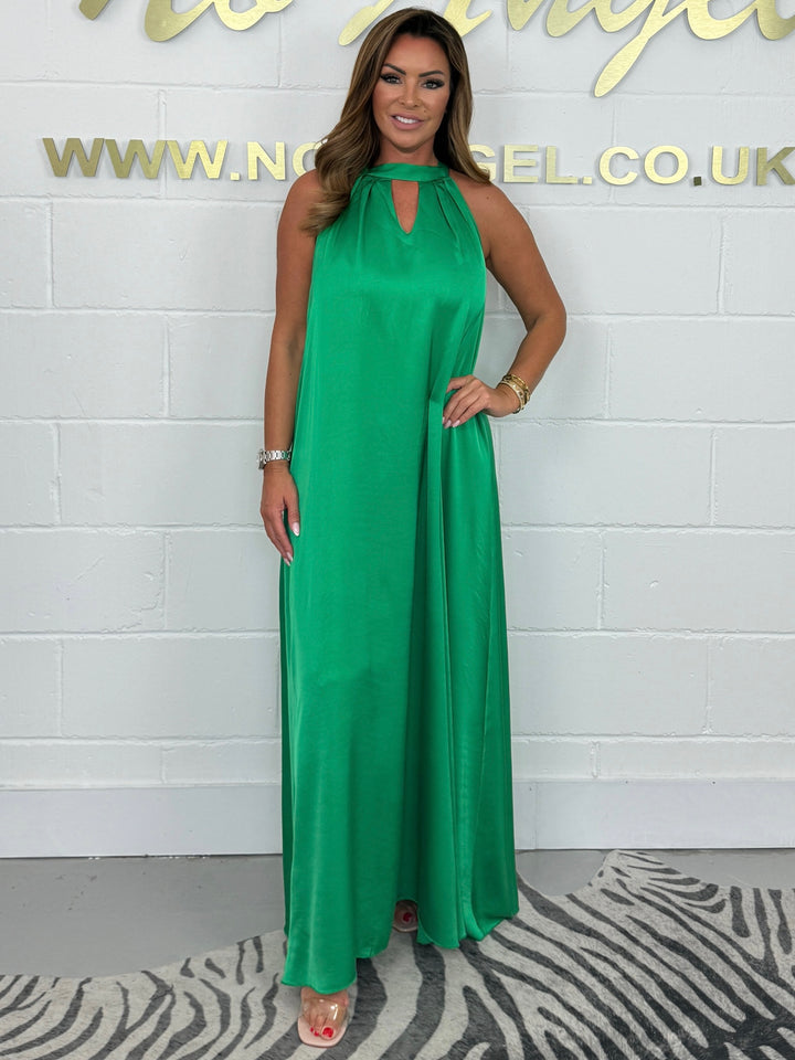 High Neck Tie Back Maxi Dress (6 Colours)