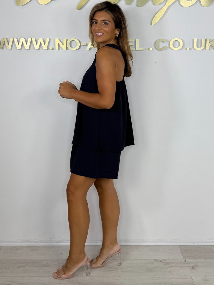 Rope Detail Cross Back Strap Detail Floaty Shorts Co-ord (6 Colours)