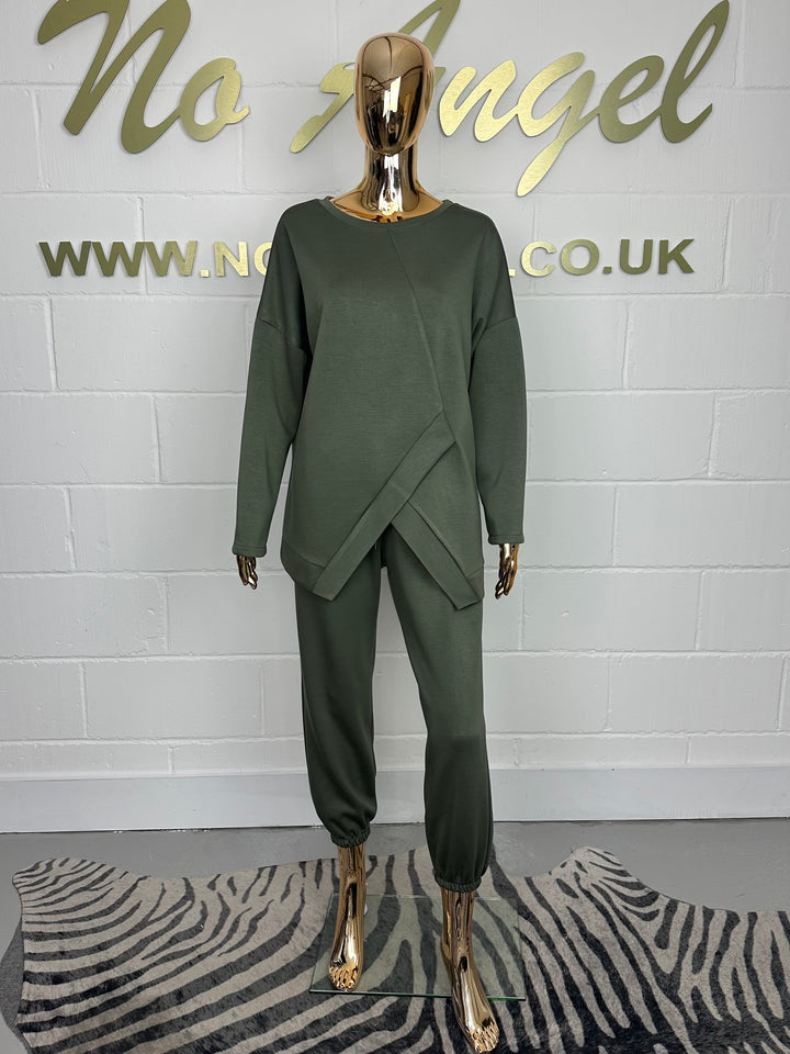 Cross Front Detail Cuffed Tracksuit ( 7 Colour)