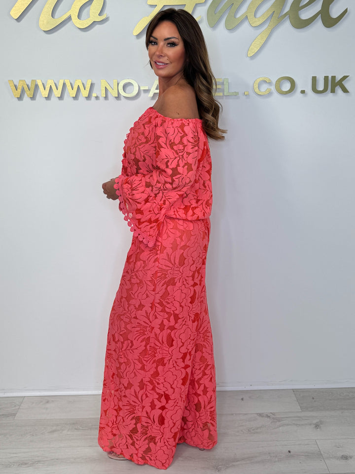Lace Bardot Elasticated Waist Jumpsuit (5 Colours)