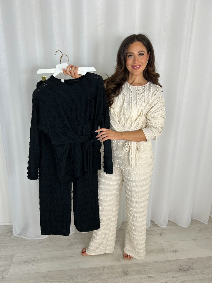 Textured Wrap Trouser Co-Ord (3 Colours)