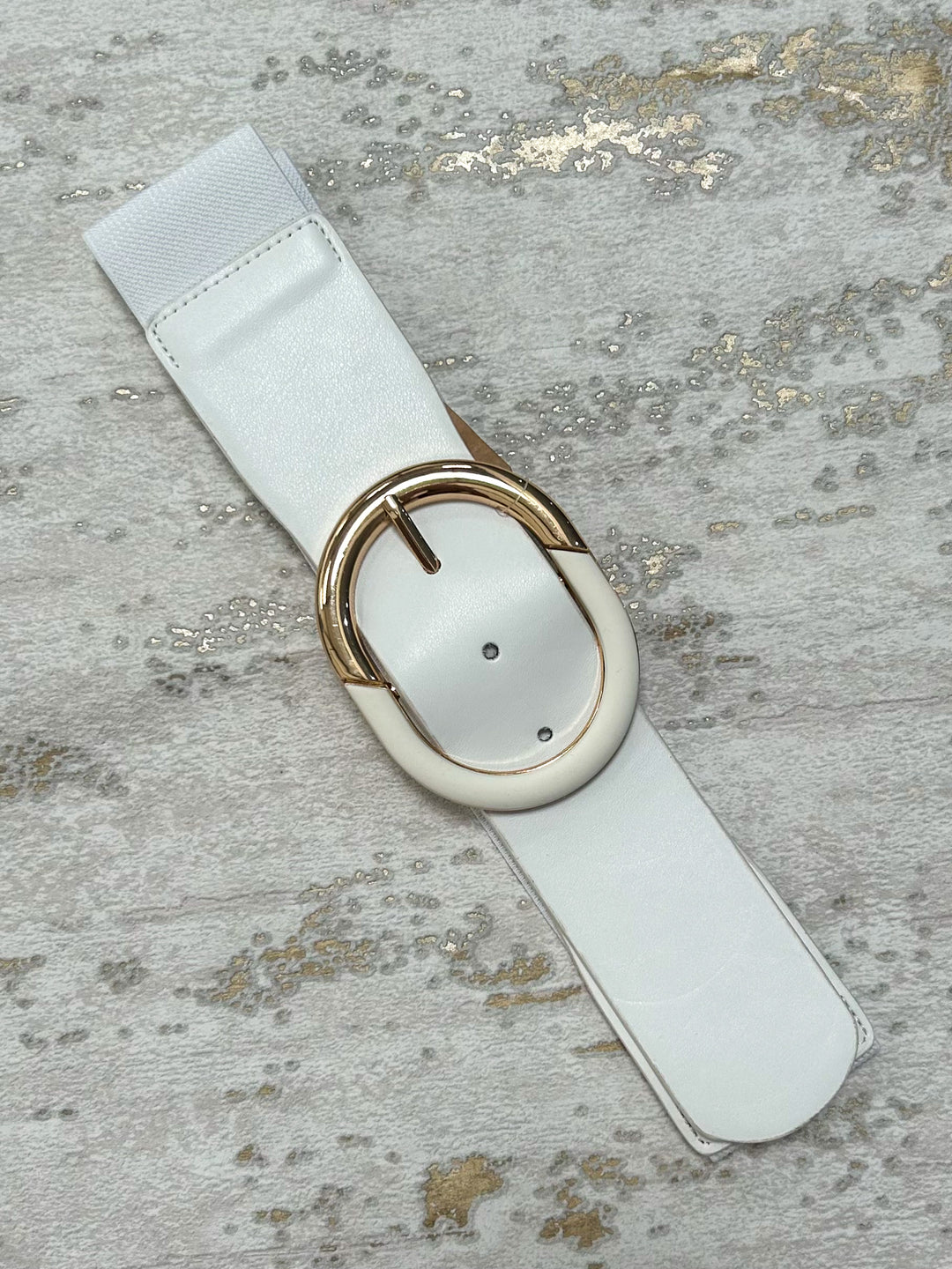 Elasticated Faux Leather Buckled Belt (4 Colours)