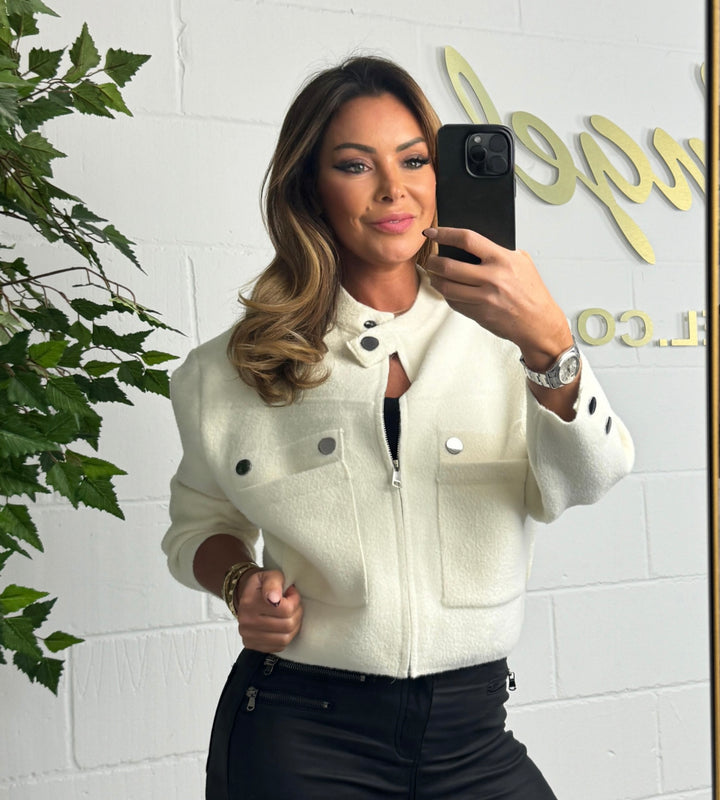 Cropped Soft Knit Jacket (2 Colours)