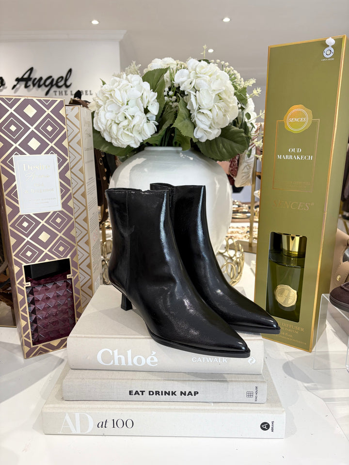 Black Leather Ankle Boot