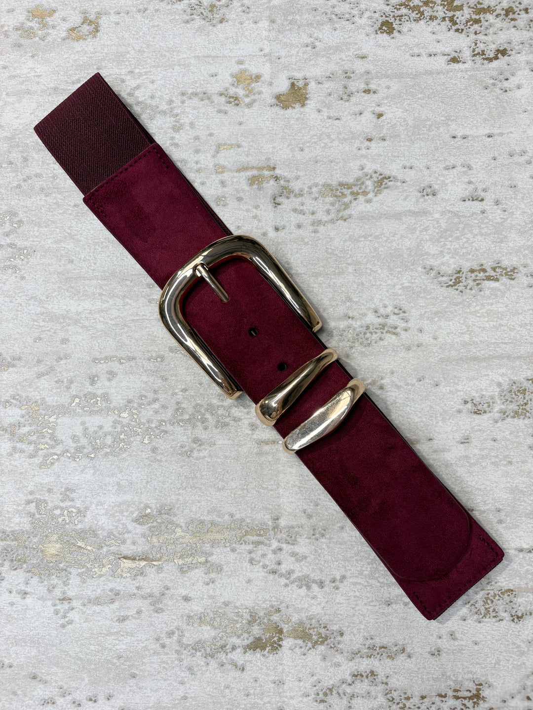 Double Link Suedette Stretch Belt (4 Colours)